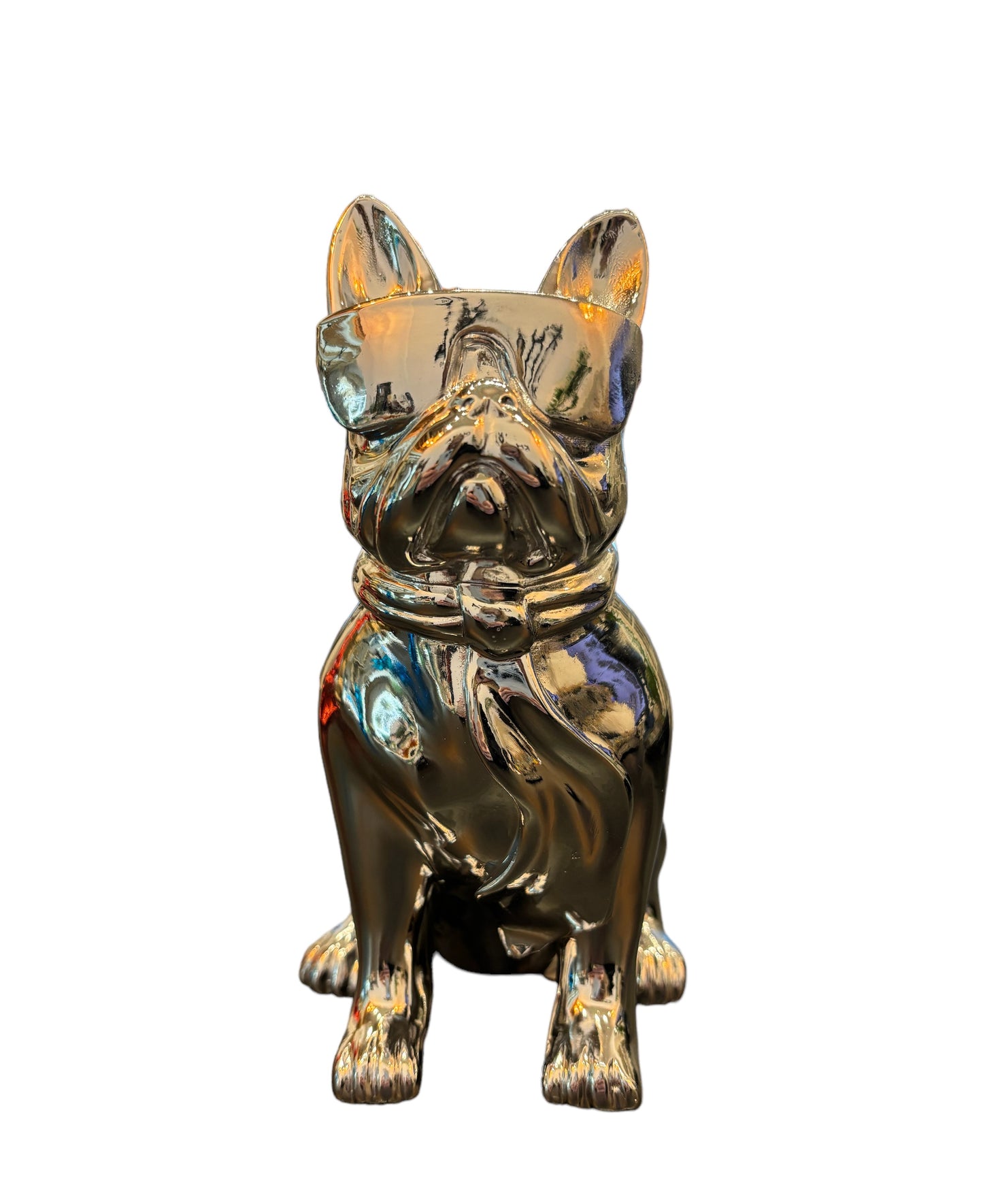 Figurka Bulldog metaliczne kolory